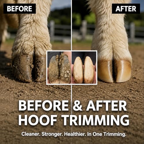 Goat Hoof Trimmers, Sheep Shears, Goat Hoof Trimmer Kit, Pruning Shears Horse Grooming Supplies Hoof Accessories – Versatile Hoof Wire and Pipe Cutting Tool for Pruning (Silver)