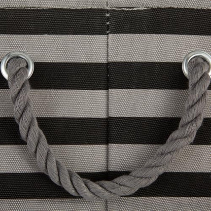 Bone Dry Pet Storage Collection Striped Paw Patch Bin, Black, Small Rectangle