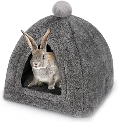 YUEPET Rabbit Hideout House, Large Rabbit Cave Bed, Bunny Triangle House