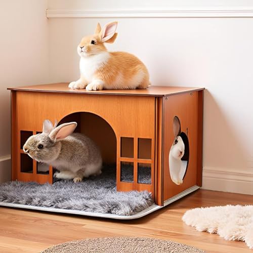 Large Rabbit Hideouts, Wooden Bunny House Rabbit Houses and Hideouts