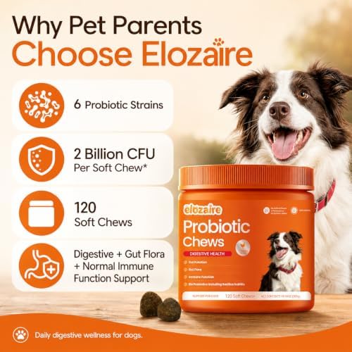 Probiotics for Dogs, Itchy Skin & Ears, Digestion, Diarrhea Relief