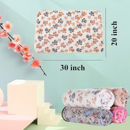 Grddaef 4Pcs Inch Guinea Pig Blanket, 30X20 Bunny Washable & Plush Flannel Sleeping Mats Pad Rabbit Bedding Cage Liners for Hamster Guinea Pig Chinchilla Hedgehog Ferret Small Animal