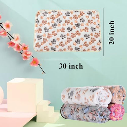 Grddaef 4Pcs Inch Guinea Pig Blanket, 30X20 Bunny Washable & Plush Flannel Sleeping Mats Pad Rabbit Bedding Cage Liners for Hamster Guinea Pig Chinchilla Hedgehog Ferret Small Animal