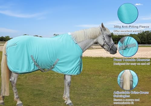 Horse Fleece Cooler Blanket, Moisture Wicking Post-Workout Drying