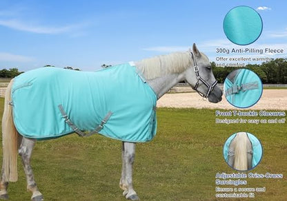 Horse Fleece Cooler Blanket, Moisture Wicking Post-Workout Drying