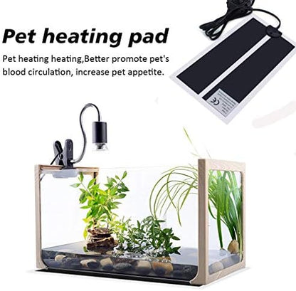 Tbrand Reptile Heating Pad with Temperature Adjustment, 110V 7W Heat Mat for Reptiles Tortoise Snakes Lizard Gecko Hermit Crab Turtle，Under Tank Heating Pad (7W(5.51inch*11inch))
