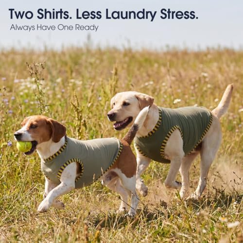IECOii 2 Pack Dog Surgery Recovery Shirt Sleeveless Lightweight Dog Tshirt