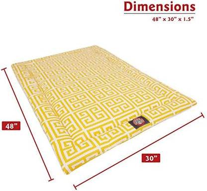 48" Towers Citrus Yellow Crate Dog Bed Mat By Majestic Pet Products