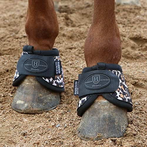 Harrison Howard Horse Bell Boots Overreach Bell Boots No-Turn Bell Boots for Horse-Durable Protective Hoof Boot