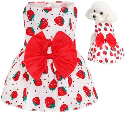 choyaxo Floral Dog Dress Cute Dog Skirt Pet Dress Summer Pet Clothes for Puppy Small Cats