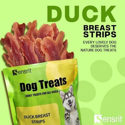 Duck Breast Strips Dog Treats - 10 Oz Premium Jerky Dog Treats, High Protein (45%) Real Duck Meat Snacks for All Dogs, Low Fat Training Rewards & Healthy Chews for Small Medium Large Dogs