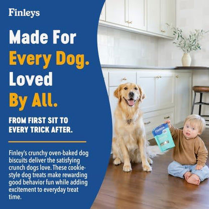 Finley's Crunchy Dog Biscuits, Blueberry Coconut, 12oz, 6 Pack