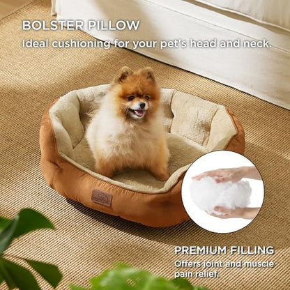 Bedsure Small Dog Bed Washable,Round Cat Beds for Indoor Cats,25in