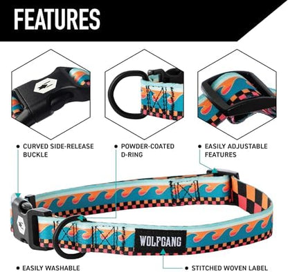 Wolfgang Wide Venture Dog Collar Buenaonda Print X-Large