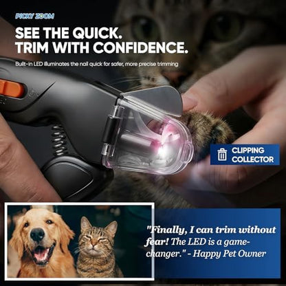2-in-1 Dog & Cat Nail Clippers and Grinder with LED Light