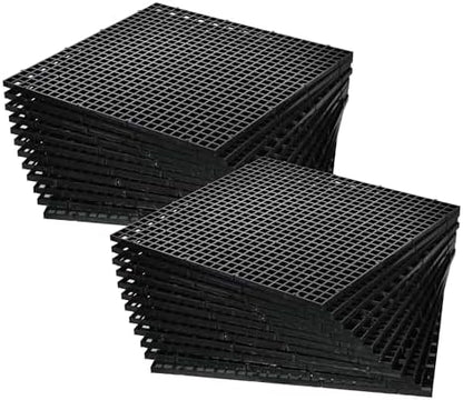 24 Pcs Aquarium Fish Tank Divider Plastic Egg Crate, L