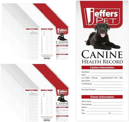 Jeffers Canine Health Records, 50 Pack