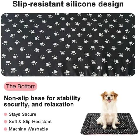 Dog Crate Pad Washable Cat Dog Pet Bed for Crate kennel Medium Mat 30inPink