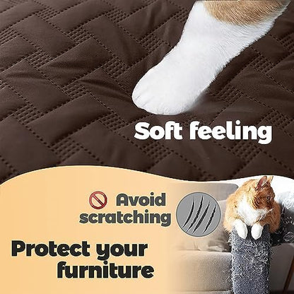 gogobunny 100% Double Sided Waterproof Dog Blanket Soft Pet Bed Cover Reversible Protect Furniture Couch Sofa Car for Puppy Cat Kids (Dark Chocolate/Light Chocolate, 82x120 Inch (Pack of 1))