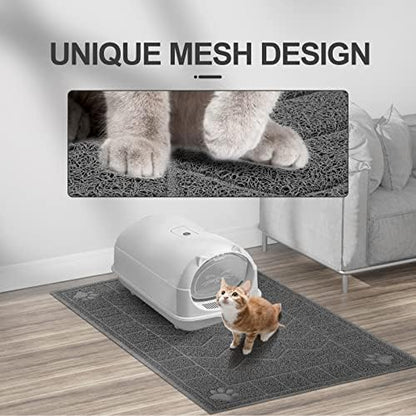 Cat Litter Box Mat, 47" x 35" Large Waterproof Litter Trapping Mat