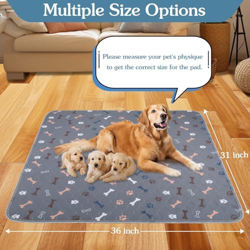 Washable Pee Pads for Dogs, 2 Pack Reusable Puppy Pads, 18"x24"