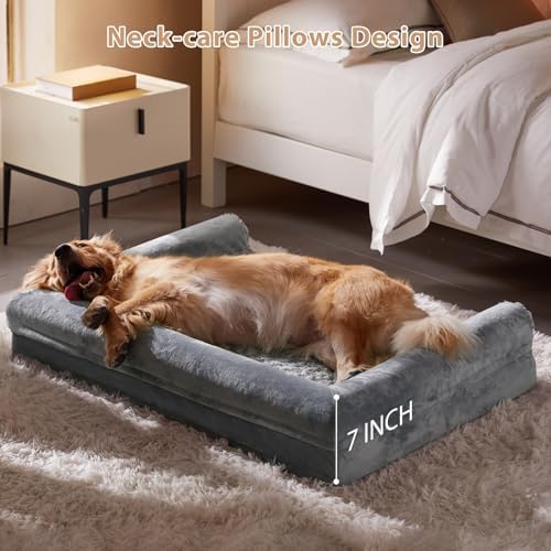 BFPETHOME Orthopedic Washable XXL Dog Bed for Senior Dog Cozy Sleep