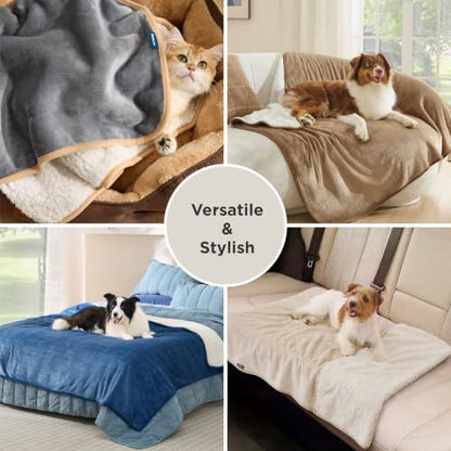 Bedsure Waterproof Dog Blankets for Small Dogs Soft Cat Blanket Warm,25X35