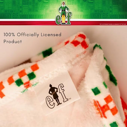 Elf The Movie Buddy Spaghetti Holiday Christmas Bedding Soft Plush Blanket Throw, 46 in x 60 in, (Officially Licensed Product) by Franco