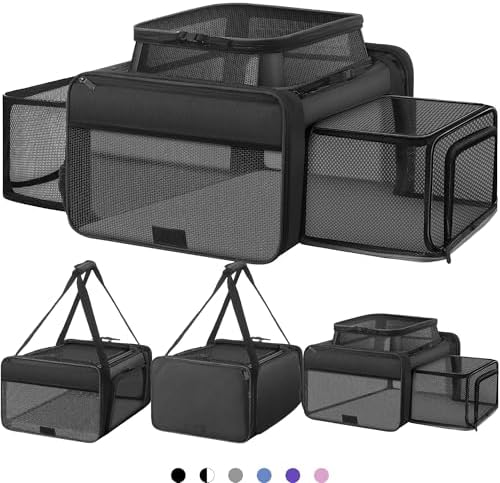 Top and 2 Sides Expandable Cat Carrier 18x13.5x9.5 TSA Airline Approved