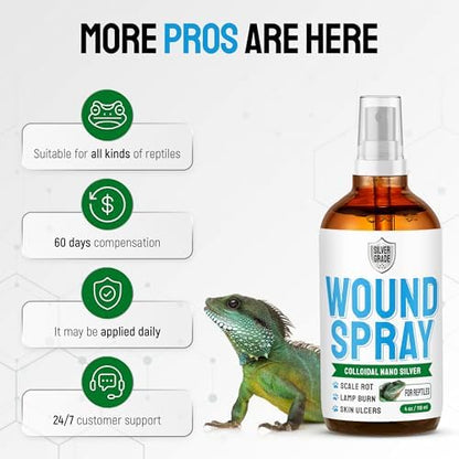 SILVER GRADE Reptile Antibiotics Mouth Rot Spray for Snakes & Lizards