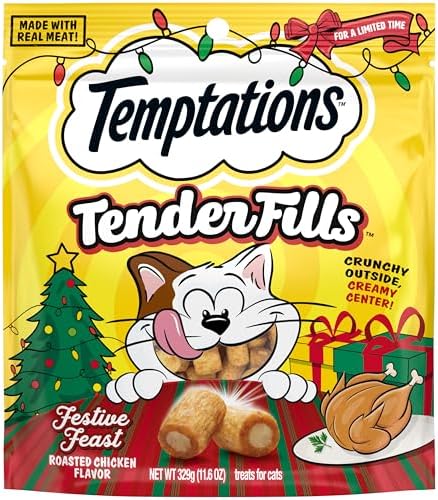 Temptations Tender Fills Adult Cat Treats, Festive Feast Flavor, 11.6 oz