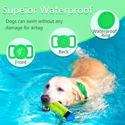 SANKALA Airtag Dog Collar Holder, Waterproof, Green, 1 Pack