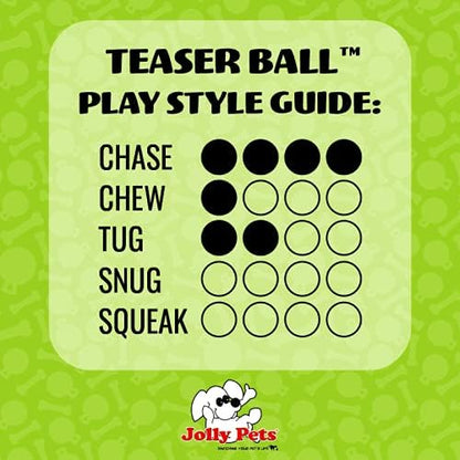 Jolly Pets Teaser Ball Interactive Dog Toy, 10 in XL, Red