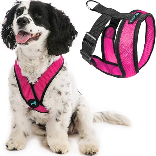 Gooby Comfort X Head-in Dog Harness, Choke-Free, Flamingo Pink, X-Large