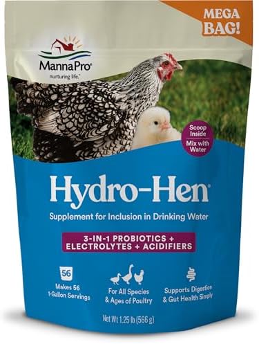 Manna Pro Hydro-Hen Chicken Electrolyte & Probiotic for Poultry, 20 oz