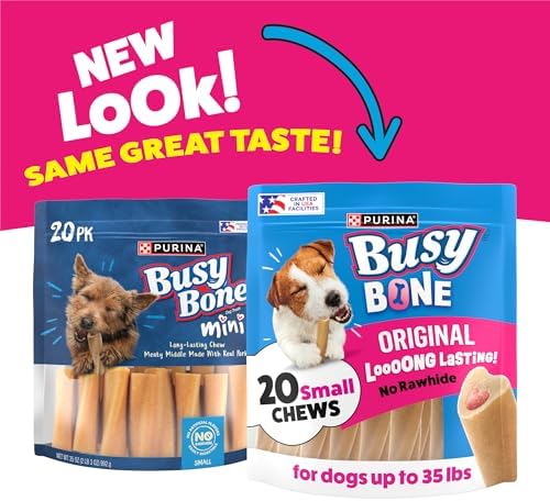 Purina Busy Bone Adult Small Dog Chew Treats, Original, 20 ct Pouch
