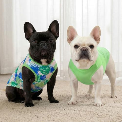 KYEESE 2Pack Dog Shirts for Small Medium Dogs Breathable Mesh Tank Top