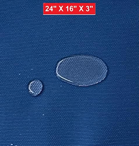Dogbed4less Memory Foam Platform Dog Bed, Crate Mattress for Orthopedic Joint Relief with Waterproof Removable Cover Small 24X16X3 Pacific Blue