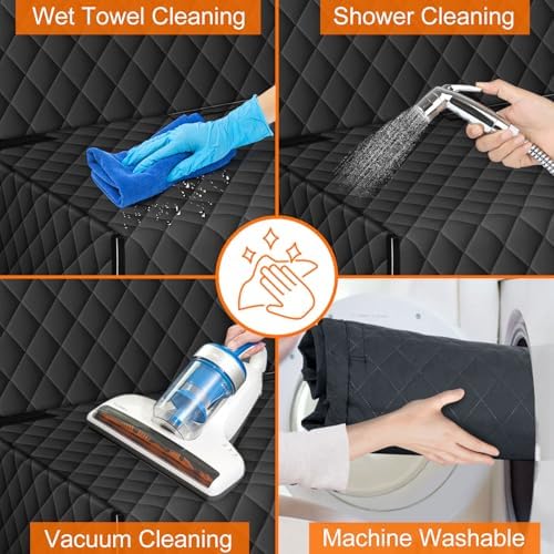Waterproof Dog Backseat Cover for Cars, Non-Slip Pet Seat Protector,M-Black