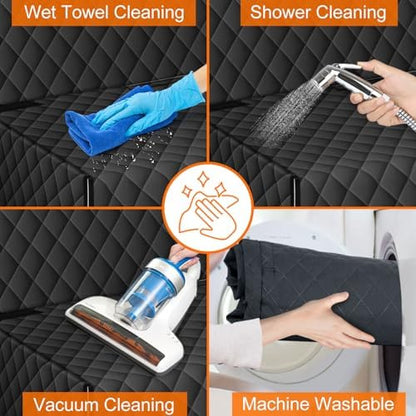 Waterproof Dog Backseat Cover for Cars, Non-Slip Pet Seat Protector,M-Black