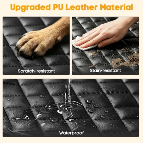 PETICON Waterproof Scratchproof Pet Bench Seat Covers for Cars, SUVs