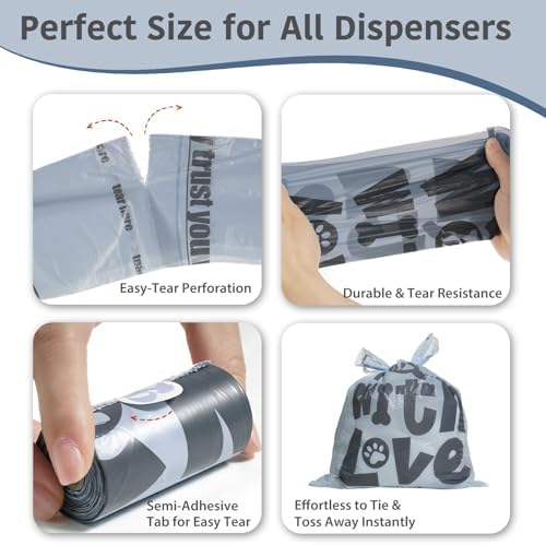 Dog Poop Bags, 256 Count Basic Version, Blue