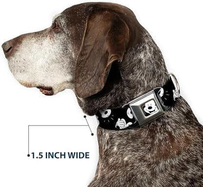 Dog Collar Seatbelt Buckle Alice In Wonderland Kaleidoscope Scenes 18 to 32 Inches 1.5 Inch Wide