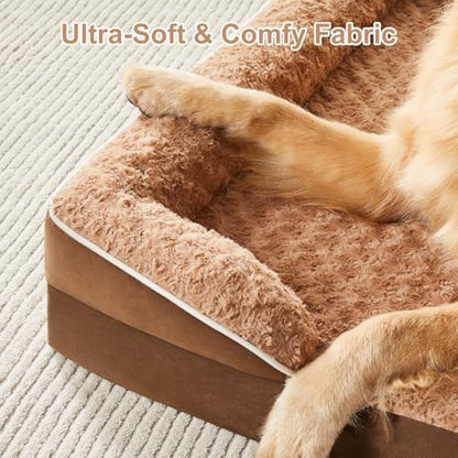 WNPETHOME Orthopedic Washable XL Dog Bed for Senior Dog Cozy Sleep