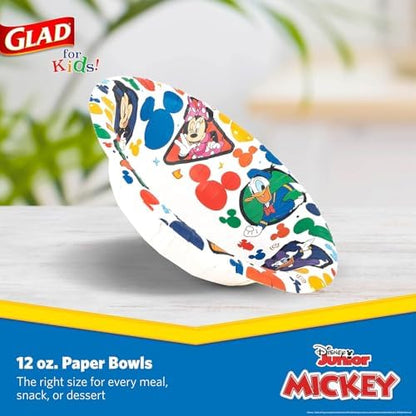 Glad for kids Disney Mickey & Friends Disposable Bowls, 12 Oz, 40 Ct, 2-Pk