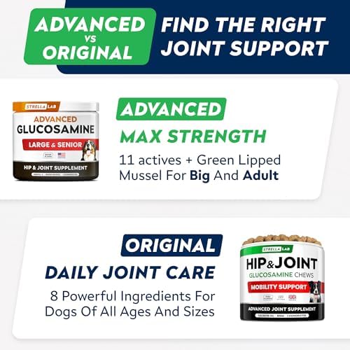 Advanced Glucosamine for Dogs, Collagen&Green Lipped Mussel - Joint Health