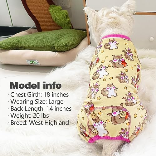 KYEESE Velvet Dog Pajamas for Small Dogs Onesie for Daily Wear, Chipmunk