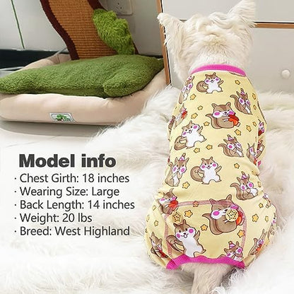 KYEESE Velvet Dog Pajamas for Small Dogs Onesie for Daily Wear, Chipmunk