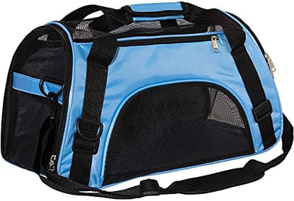 MuchL Pet Carrier Cat Cattier Soft-Sided Carriers for Small Medium Cats Dogs Puppies Pet Carrier Airline Approved Cat Dog Pet Travel Carrier (Medium, Blue)