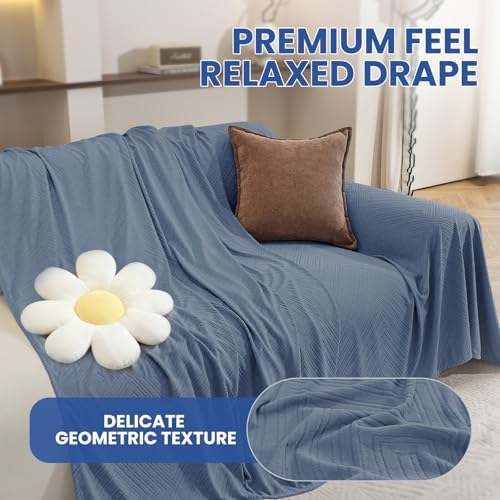 Couch Cover for Dogs, Loveseat 2 Cushion Sofa Cover, Blue